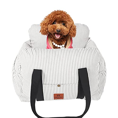 WOTEG Hundeautositz | Haustier-Reisebett | verstellbares Gurtband Booster Sitze Hund Auto Rücksitze mit Tasche Safe Reisebett Hundesitz für Sofa Kissen