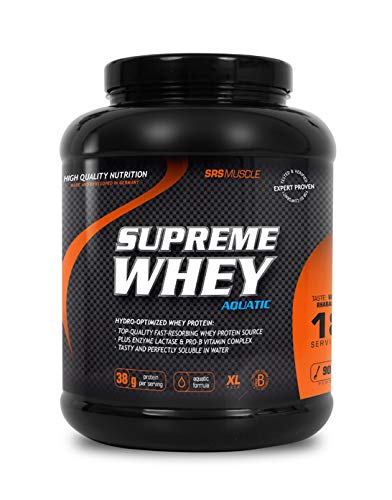 SRS Muscle - Supreme Whey XL, 900 g, Double Chocolate | Hydro-optimized Whey Protein | mit Enzym Laktase und Pro-B Vitaminen | aspartamfrei | deutsche Premiumqualität