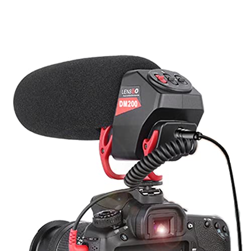 T opiky Aufnahmemikrofon für Camcorder-, 3,5-mm-Interviewvideo Echtzeitkamera Stereomikrofon Richtungs-Sprachsammelmikrofon, für Spiegelreflexkamera, ILDC,