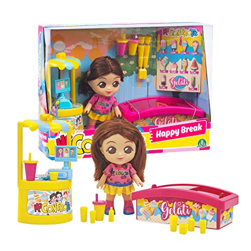 Me Contro Te - Happy Break Ice Cream Mini Playset mit Sofi und Zubehör für Ihre Eisdiele, für Mädchen bis 3 Jahre alt, MECA3100, Giochi Preziosi