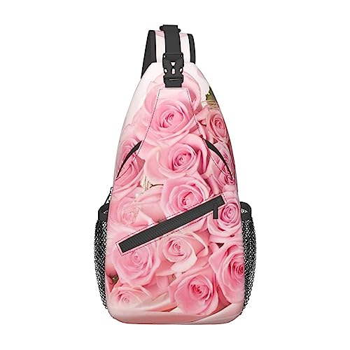 Rucksack mit Rosenmuster, leicht, faltbar, Umhängetasche, wasserabweisend, Schulterrucksack für den täglichen Gebrauch, Schwarz , Einheitsgröße