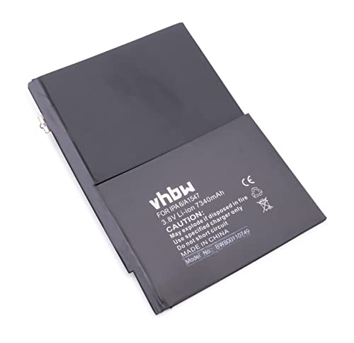vhbw Akku passend für Apple IPad Air 2 6.Generation, 2 A1566, A1547, A1567, MNV62FD/A Tablet Pad (7340mAh, 3.76V, Li-Ion)