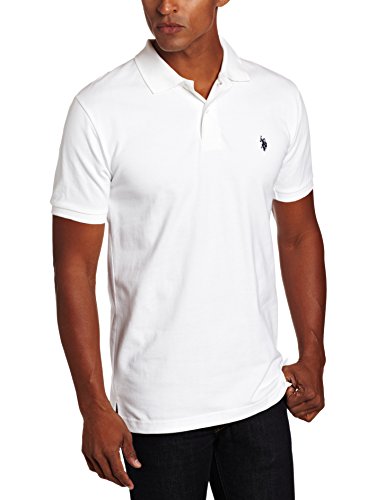 U.S. POLO ASSN. Men's Classic Polo Shirt, White, L