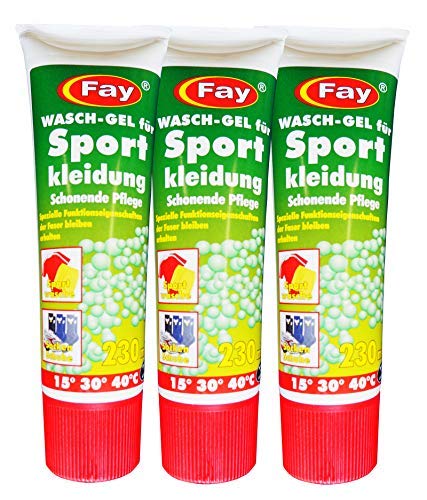 12 x Fay Wasch-Gel für Sportkleidung 230ml, Waschmittel, Wasch-Pulver, Wäschegel