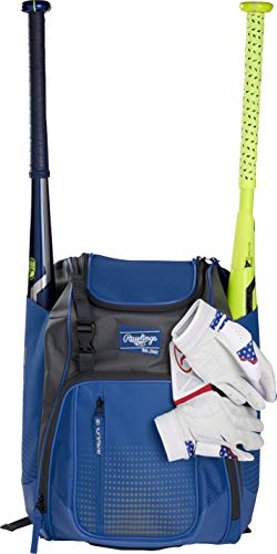 Rawlings Baseball-Rucksack für Jungen, Königsblau, groß