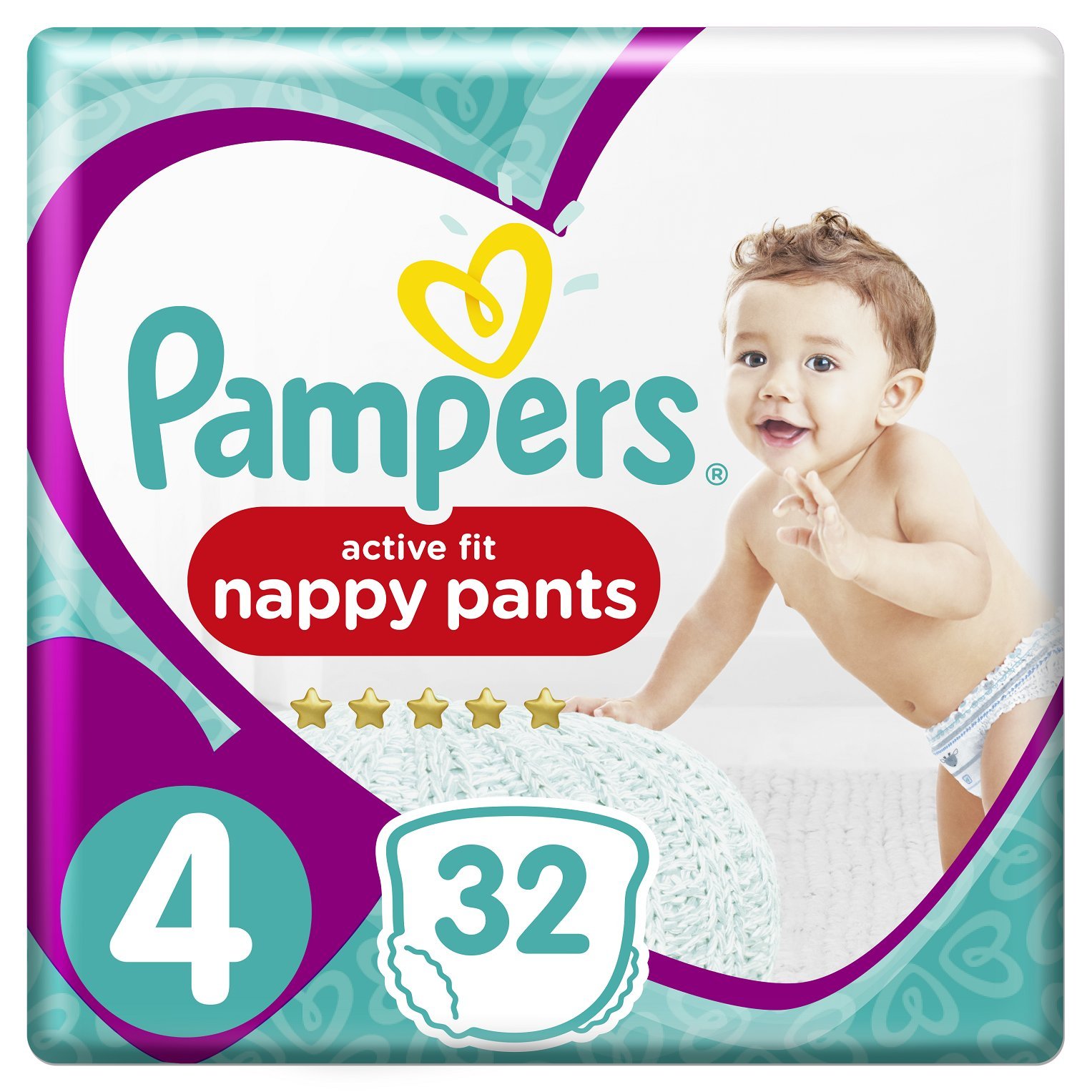 Pampers Premium Active Fit Pants Taille 4 8-14 kg - 32 Couches-Culottes