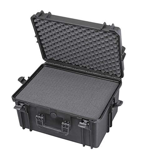 Panaro Max Cases Kunststoffkoffer mit Schaumstoff, hohe Dichte, schwarz, M