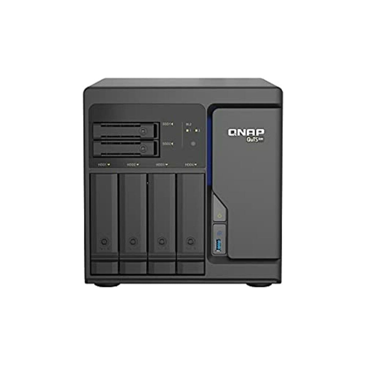 QNAP TS-H686-D1602-8G 6 Bay Desktop NAS Gehäuse, Netzwerkspeicher mit 4 x 2.5GbE Ports, 4 x 3.5-inch Drive Bays & 2 x 2.5-inch SATA Drive Bays, One Size