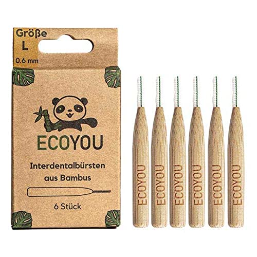 EcoYou Interdentalbürsten - Bambus Größe L 6 Stück (10er Pack)
