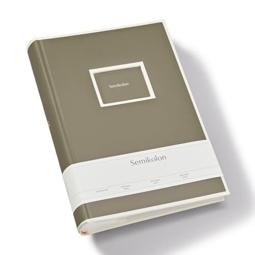 Semikolon 370034 300 Pockets Album – 22,5 x 32,8 cm – 100 Seiten cremefarben, für 300x 10x15 Fotos – fango beige