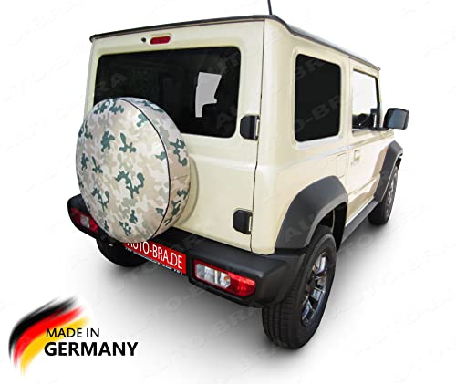 AB3-00555 Wüstentarn Camouflage Flecktarn 68x21 cm Reserveradabdeckung Reifencover Radhülle kompatibel mit Suzuki Jimny Vitara