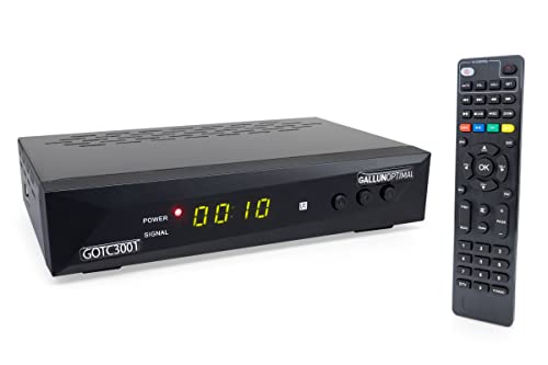 GALLUNOPTIMAL Combo-Receiver DVB-C FTA & DVB-T2 H265 mit Auto Installation/geeignet für jeden Kabel-Anbieter UND dem Empfang von DVB-T2 Sendern
