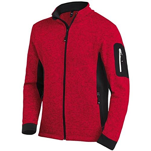 FHB Strickfleece Jacke atmungsaktiv, Größe:L, Farbe:rot