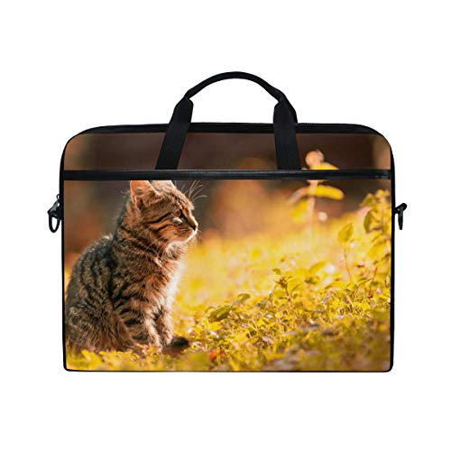 LUNLUMO Autumn Cat Lawn Sunshine 15 Zoll Laptop und Tablet Tasche Durable Tablet Sleeve für Business/College/Damen/Herren