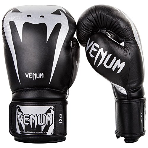 Venum Giant 3.0 Boxhandschuhe Muay Thai, Kickboxing, Schwarz / Silber, 16 oz