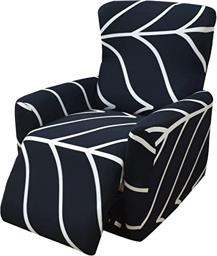 SDNAM Sesselschoner für Relaxsessel 4-Teilig Alleine Waschen mit Seitentasche,Fernsehsessel Bezug Separat Gereinigt Stretch Husse Relaxsessel Sesselbezug (Color : #15)