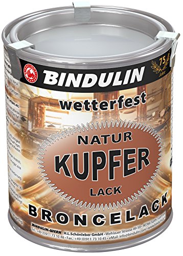 Bindulin Kupferlack wetterfest natur Metallfarbe (750 ml)