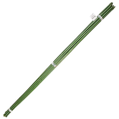 Saturnia 8093060 Stange, Kunststoff, Bambus-Effekt, Durchmesser 8-10 mm x 120 cm (Packung mit 10 Stück) grün