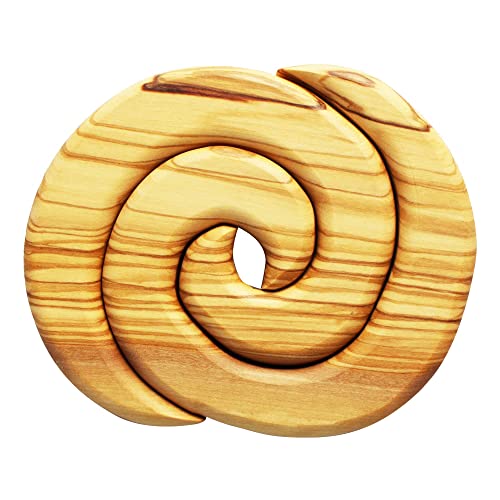 mitienda mit Liebe gemacht Topfuntersetzer aus Holz 2-teilig Spiralform rund, hitzebeständig für Topf und Pfanne