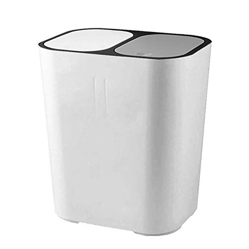 unknows Rcevbocc Doppel-Recycling-Mülleimer für Badezimmer, Küche, Mülleimer mit Deckel für Mülltrennung