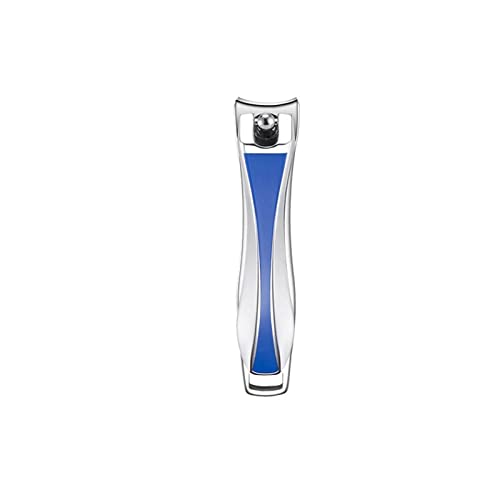 SSWERWEQ Nagelknipser Nagelschere Set, Edelstahl Große Nagelschneider, Einzelscheibe Anti-Spritzer Nagelschere, Nagelmaniküre-Werkzeuge (Color : Blue S)