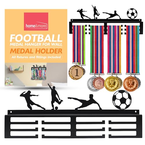 SOL Fußball-Medaillenaufhänger für Wandmedaillenhalter, personalisierte Medaillenaufhänger, 50 Medaillenhalter, stabile Medaillenaufhänger, Fußball-Sport-Medaillenhalter, Wandhalterung,