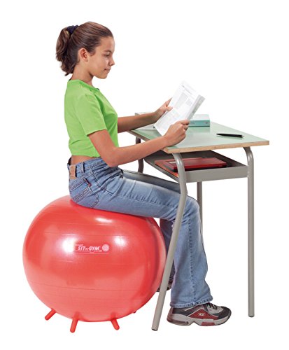 Sit'n Gym Sitzball Gymnastikball Yogaball Bürostuhl Büroball Gymball, 55 cm ROT