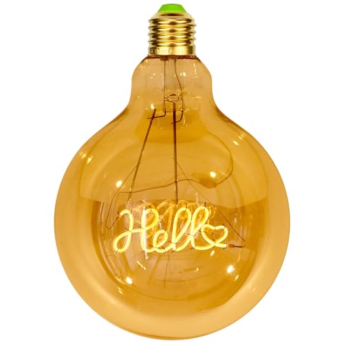 TIANFAN Vintage LED-Lampen Big Globe G125 4W 220 / 240V Alphabete Spezielle dekorative Glühbirne Super Yellow Warm (Hello)