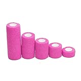 Kinesio Tape 6 Packungen Selbstklebende Bandagen mit Wasserdichten, atmungsaktiv, elastisch und Pflaster Tape Kinesio (Color : Fluorescent pink, Size : Width 15cm)