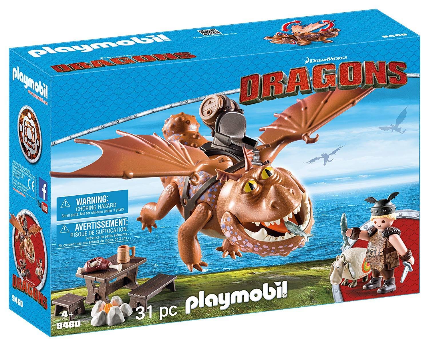 PLAYMOBIL 9460 DreamWorks Dragons, Fischbein und Fleischklops, Ab 4 Jahren