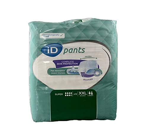 iD Pants Bariatric Windelhose Super - Gr. 2-XL (165-205 cm) - 2 XL Inkontinenzhosen in Übergröße