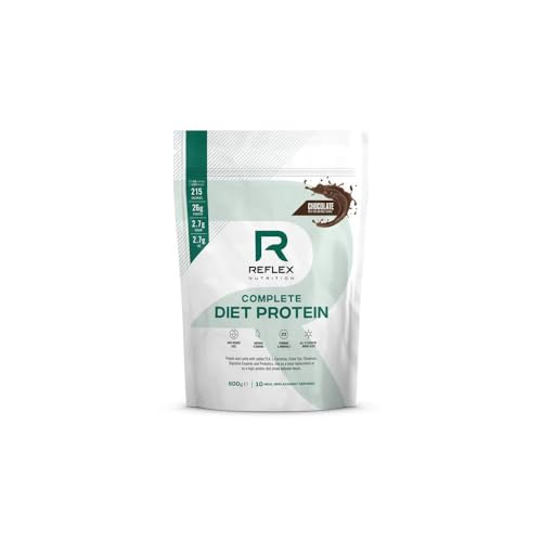 Reflex Nutrition Complete Diet Protein, Mahlzeitersatz und Proteinshake, Proteinpulver - 600g (Schokolade)