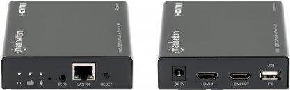 Manhattan 207683 Extender HDMI KVM Over IP 1080p bis zu 120m schwarz