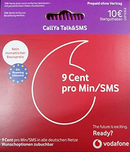 Vodafone D2 Original Prepaid Simkarte - Startklar - Einsatzbereit + 10€ Guthaben
