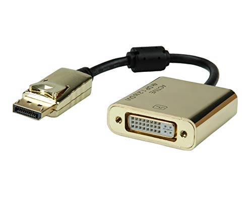 ROLINE GOLD Displayport-DVI Adapter mit Kabel I DP St - DVI Bu I 0,15 m