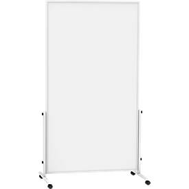 Fahrbares Whiteboard MAULsolid easy2move, Stahlblech, weiß beschichtet, magnethaftend B 1000 x H 1800 mm