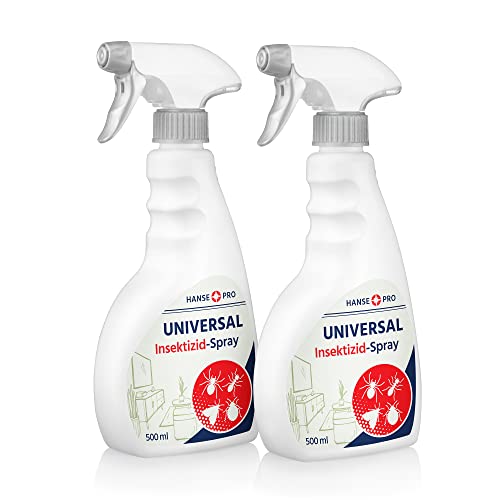 HANSE PRO Anti Insekten-Spray, 2 x 500 ml I hochwirksames Universal-Insektizid I ideal gegen fliegendes & kriechendes Ungeziefer I praktisches Pump-Spray
