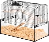 ZOLUX Neo Panas small cage with Glass Litter Box- Black