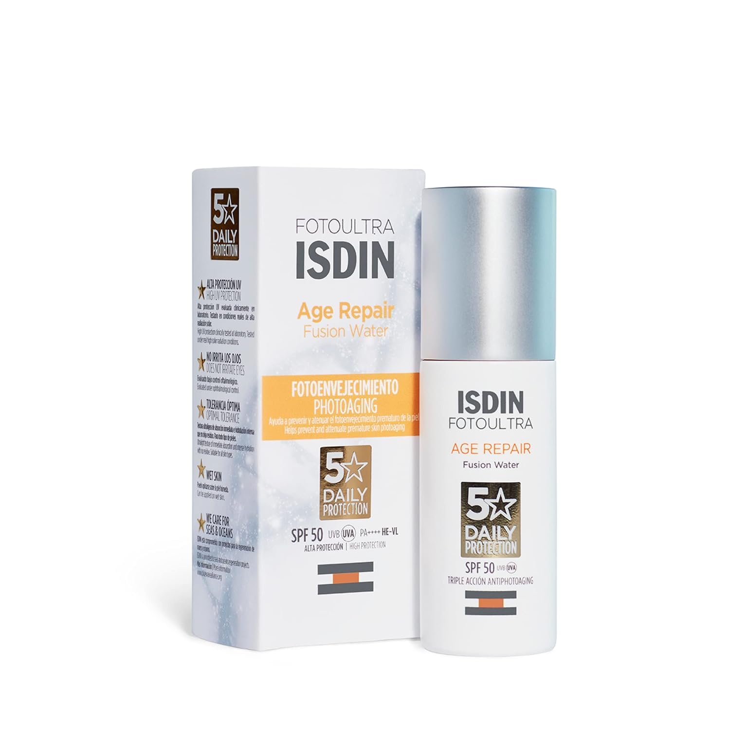 ISDIN FotoUltra Age Repair FW LSF 50 | Tägliche Sonnencreme für das Gesicht | Dreifache Anti-Aging-Wirkung, 50 ml
