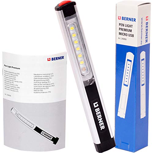 Berner Pen Light PREMIUMline 6+1 LED Lampe Werkstattlampe Micro USB