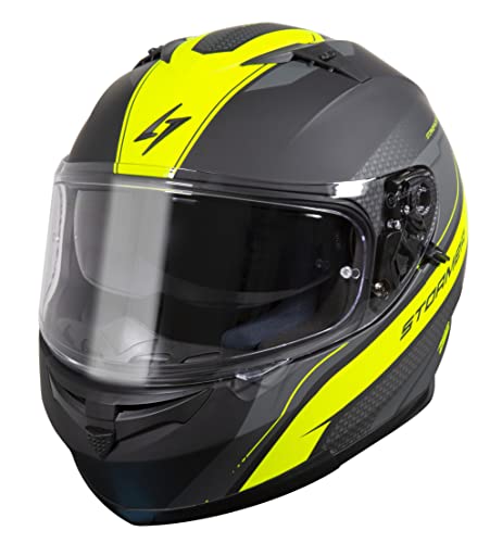 Stormer, Integralhelme motorrad ZS-801 Elite neon yellow metal matt, XL