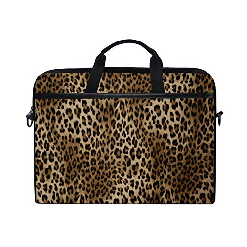 WXLIFE Laptop-Schultertasche mit Leopardenmuster, 13 / 13,3 / 14 Zoll