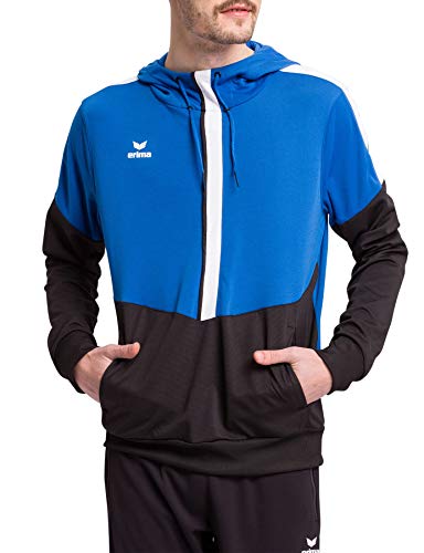 Erima Herren Squad Kapuzensweat, New royal/Schwarz/Weiß, XXL