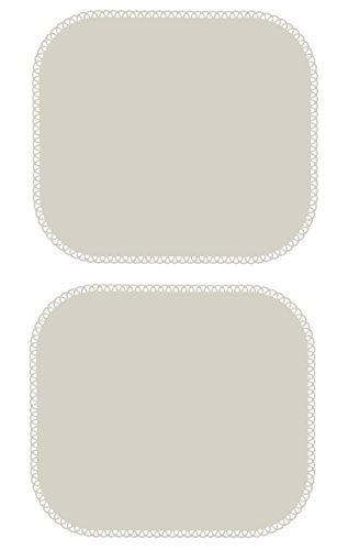 VIGAR Maid Set Topfuntersetzer, Edelstahl/Silikon, Grau, 40 x 35 x 0.13 cm, 2 Stück