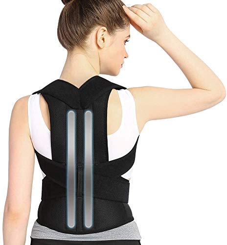Haltungskorrektur Doact Rücken Geradehalter zur Haltungskorrektur für Herren Damen, Haltungstrainer Rückenstütze mit 2 Abnehmbar Schienen und 2 polster zur Schmerzlinderung von Nacken Rücken Schulter