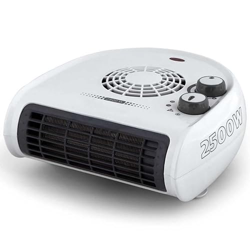 Heizlüfter/Heizlüfter, weiß, 2500 W, regulierbares Thermostat, sofortige Wärme