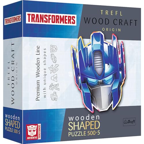 Trefl 20195 Transformers Puzzle Holz Contured, Mehrfarbig