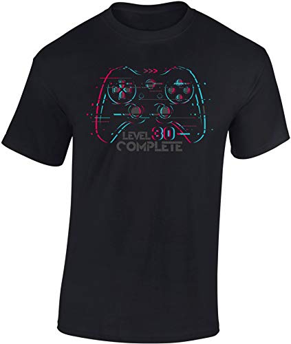 Geburtstagsgeschenk für Gamer 30 Jahre - Level 30 Complete - Männer Geschenk T-Shirt zum 30. Geburtstag - Gaming Shirt Herren (4XL)