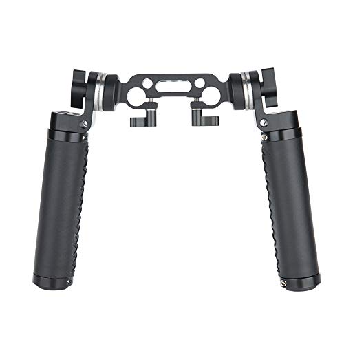 NICEYRIG Rosette Griff-Ledergriff Set mit ARRI-Standard-Adapter für Rosetten Montage 15 mm Rod Clamp für Kamera-DSLR-Schulter-Rig-Unterstützungssystem