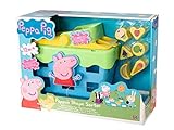 HTI Toys 1684446.INF Peppa Pig 1684446-Steckbox Picknick Shape SORTER Picnic Steckspielzeug Picknickkorb Set mit Soundeffekten, verschieden